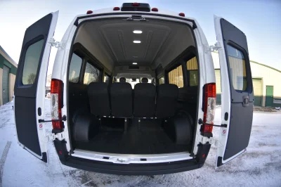 10 PASSENGER SHUTTLE BLACK EXTERIOR WITH CLOTH BLACK SEATING BY WALDOCH FLEET PASSENGER VAN SCHOOL HOTEL - 2019 RAM PROMASTER SHUTTLE - Image 22 of 46
