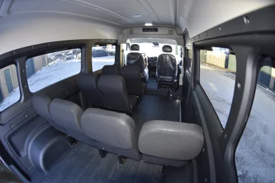 10 PASSENGER SHUTTLE BLACK EXTERIOR WITH CLOTH BLACK SEATING BY WALDOCH FLEET PASSENGER VAN SCHOOL HOTEL - 2019 RAM PROMASTER SHUTTLE - Image 25 of 46