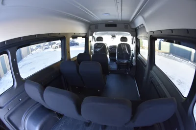 10 PASSENGER SHUTTLE BLACK EXTERIOR WITH CLOTH BLACK SEATING BY WALDOCH FLEET PASSENGER VAN SCHOOL HOTEL - 2019 RAM PROMASTER SHUTTLE - Image 27 of 46