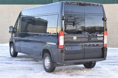 10 PASSENGER SHUTTLE BLACK EXTERIOR WITH CLOTH BLACK SEATING BY WALDOCH FLEET PASSENGER VAN SCHOOL HOTEL - 2019 RAM PROMASTER SHUTTLE - Image 41 of 46