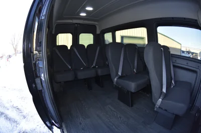 10 PASSENGER SHUTTLE BLACK EXTERIOR WITH CLOTH BLACK SEATING BY WALDOCH FLEET PASSENGER VAN SCHOOL HOTEL - 2019 RAM PROMASTER SHUTTLE - Image 46 of 46