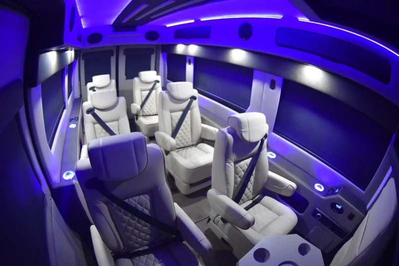 Luxury Conversion Van 8 Passenger Presidential seating Galaxy Van 2020 RAM Promaster 159 High Roof by Waldoch by Waldoch Crafts