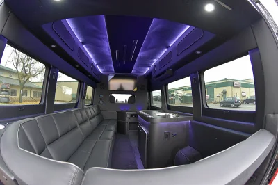 CUSTOM LIMO 159 RAM PROMASTER 10 PASSENGER PARTY BUS BAR COOLER BY WALDOCH - 2020 RAM PROMASTER LIMO - Image 1 of 17