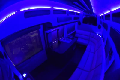 CUSTOM LIMO ON RAM PROMASTER 159 EXT BLACK BAR SEATING 10 PASSENGER CONVERSION VAN BY WALDOCH - 2020 RAM PROMASTER LIMO - Image 16 of 30