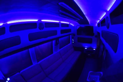 CUSTOM LIMO ON RAM PROMASTER 159 EXT BLACK BAR SEATING 10 PASSENGER CONVERSION VAN BY WALDOCH - 2020 RAM PROMASTER LIMO - Image 18 of 30