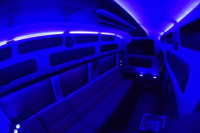 CUSTOM LIMO ON RAM PROMASTER 159 EXT BLACK BAR SEATING 10 PASSENGER CONVERSION VAN BY WALDOCH - 2020 RAM PROMASTER LIMO - Image 19 of 30