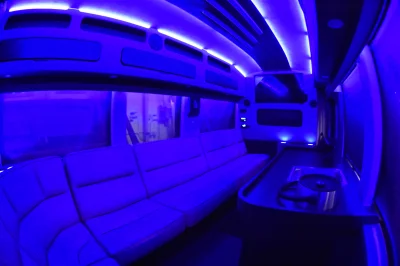 CUSTOM LIMO ON RAM PROMASTER 159 EXT BLACK BAR SEATING 10 PASSENGER CONVERSION VAN BY WALDOCH - 2020 RAM PROMASTER LIMO - Image 20 of 30