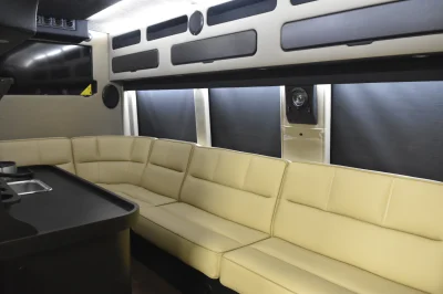 CUSTOM LIMO ON RAM PROMASTER 159 EXT BLACK BAR SEATING 10 PASSENGER CONVERSION VAN BY WALDOCH - 2020 RAM PROMASTER LIMO - Image 3 of 30