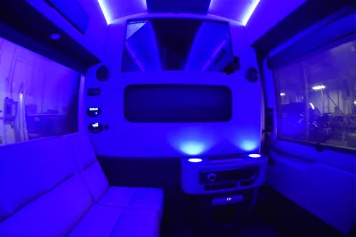 CUSTOM LIMO ON RAM PROMASTER 159 EXT BLACK BAR SEATING 10 PASSENGER CONVERSION VAN BY WALDOCH - 2020 RAM PROMASTER LIMO - Image 23 of 30