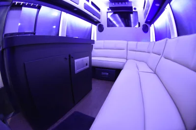 CUSTOM LIMO ON RAM PROMASTER 159 EXT BLACK BAR SEATING 10 PASSENGER CONVERSION VAN BY WALDOCH - 2020 RAM PROMASTER LIMO - Image 27 of 30