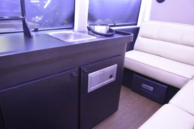 CUSTOM LIMO ON RAM PROMASTER 159 EXT BLACK BAR SEATING 10 PASSENGER CONVERSION VAN BY WALDOCH - 2020 RAM PROMASTER LIMO - Image 10 of 30