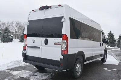 12 PASSENGER SHUTTLE VAN AIRPORT HOTEL NURSING HOME STORAGE FOR LUGGAGE IN THE REAR BY WALDOCH RAM PROMASTER 159 2500 HIGH ROOF - 2020 RAM PROMASTER SHUTTLE - Image 4 of 7