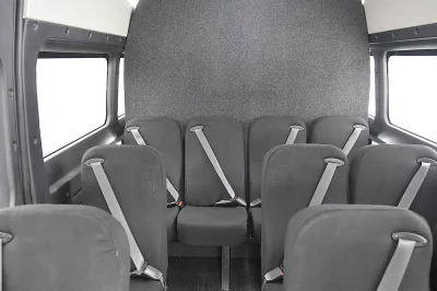 12 PASSENGER SHUTTLE VAN AIRPORT HOTEL NURSING HOME STORAGE FOR LUGGAGE IN THE REAR BY WALDOCH RAM PROMASTER 159 2500 HIGH ROOF - 2020 RAM PROMASTER SHUTTLE - Image 1 of 7