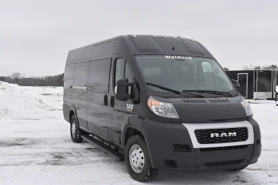 LUXURY 15 PASSENGER SHUTTLE VAN LEATHER SEATING WITH STORAGE ON RAM PROMASTER 159 HIGH ROOF BY WALDOCH - 2020 RAM PROMASTER SHUTTLE - Image 3 of 16