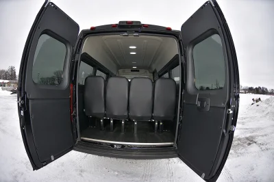 LUXURY 15 PASSENGER SHUTTLE VAN LEATHER SEATING WITH STORAGE ON RAM PROMASTER 159 HIGH ROOF BY WALDOCH - 2020 RAM PROMASTER SHUTTLE - Image 7 of 16