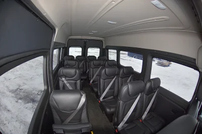 LUXURY 15 PASSENGER SHUTTLE VAN LEATHER SEATING WITH STORAGE ON RAM PROMASTER 159 HIGH ROOF BY WALDOCH - 2020 RAM PROMASTER SHUTTLE - Image 8 of 16