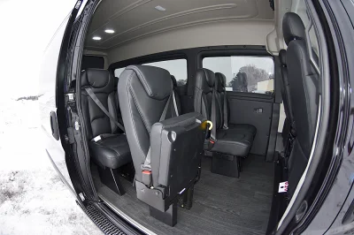 LUXURY 15 PASSENGER SHUTTLE VAN LEATHER SEATING WITH STORAGE ON RAM PROMASTER 159 HIGH ROOF BY WALDOCH - 2020 RAM PROMASTER SHUTTLE - Image 10 of 16