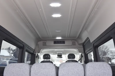 12 PASSENGER SHUTTLE VAN HOTEL PASSENGER VAN GREY CLOTH SEATING WITH WOOD FLOORS RAM PROMASTER 2500 HIGH ROOF - 2020 RAM PROMASTER SHUTTLE - Image 11 of 15