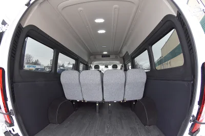 12 PASSENGER SHUTTLE VAN HOTEL PASSENGER VAN GREY CLOTH SEATING WITH WOOD FLOORS RAM PROMASTER 2500 HIGH ROOF - 2020 RAM PROMASTER SHUTTLE - Image 12 of 15