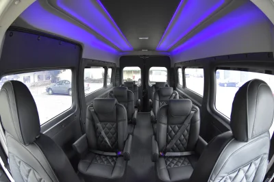 RAM PROMASTER SHUTTLE PRESIDENTIAL SEATING LUXURY CHAIRS 8 PASSENGER CONVERSION VAN HOTEL AIRPORT - 2020 RAM PROMASTER SHUTTLE - Image 1 of 30