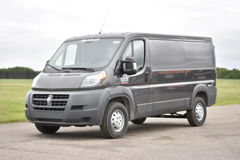 RAM Promaster Custom Partition Wall with single Swivel Seat in Van by Waldoch Crafts
