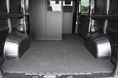 RAM PROMASTER CUSTOM PARTITION WALL WITH SINGLE SWIVEL SEAT IN VAN - 2020 RAM PROMASTER WORK - Image 9 of 17
