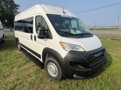 2024 RAM PROMASTER - 10 PASSENGER SHUTTLE PACKAGE - BRIGHT WHITE (PW7) - GRAY SEATING - 2024 RAM PROMASTER SHUTTLE - Image 1 of 17