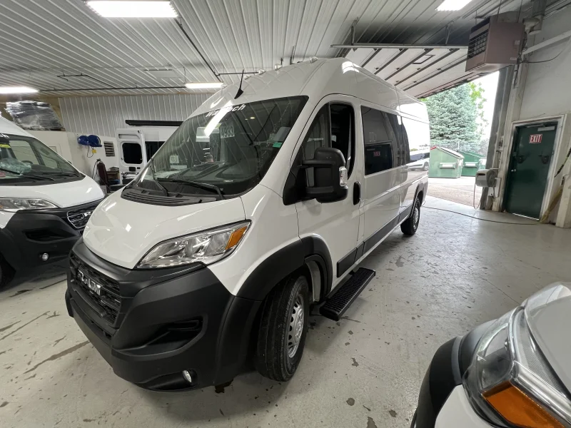 2024 Ram Promaster 12 Passenger Shuttle Package - Bright White (PW7) - Gray Seating by Waldoch Crafts