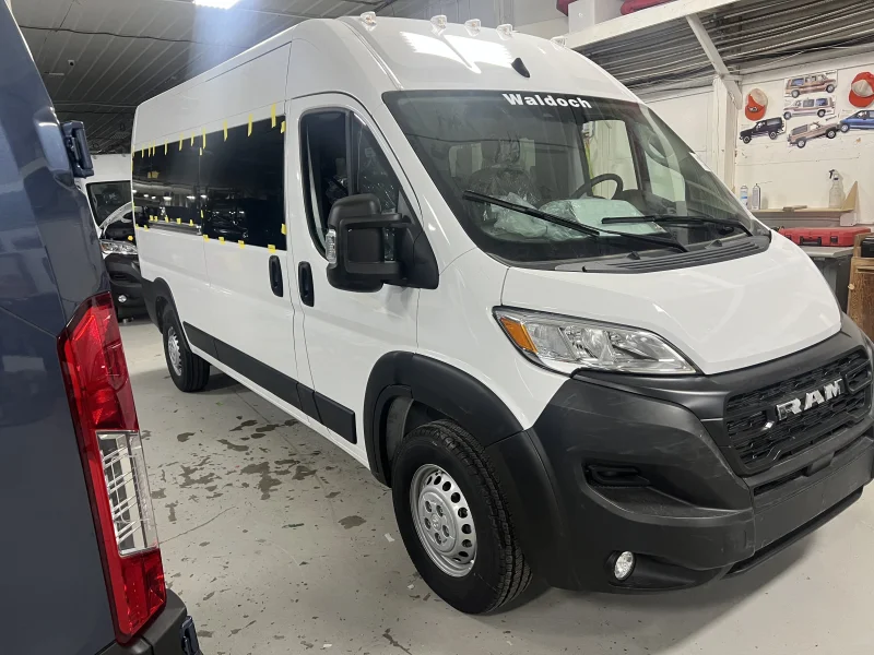 2025 Ram Promaster - 10 Passenger Shuttle - Bright White - Gray Seating by Waldoch Crafts