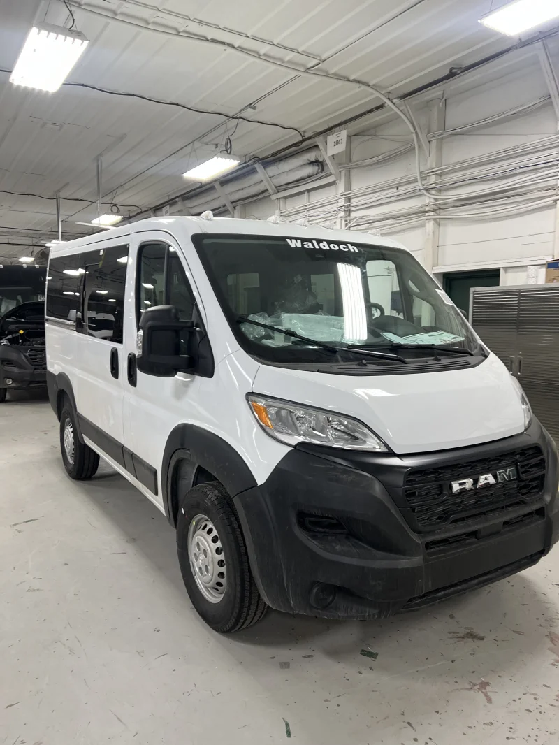 2026 Ram Promaster Shuttle 10-Passenger - Bright White with Grey Seating by Waldoch Crafts