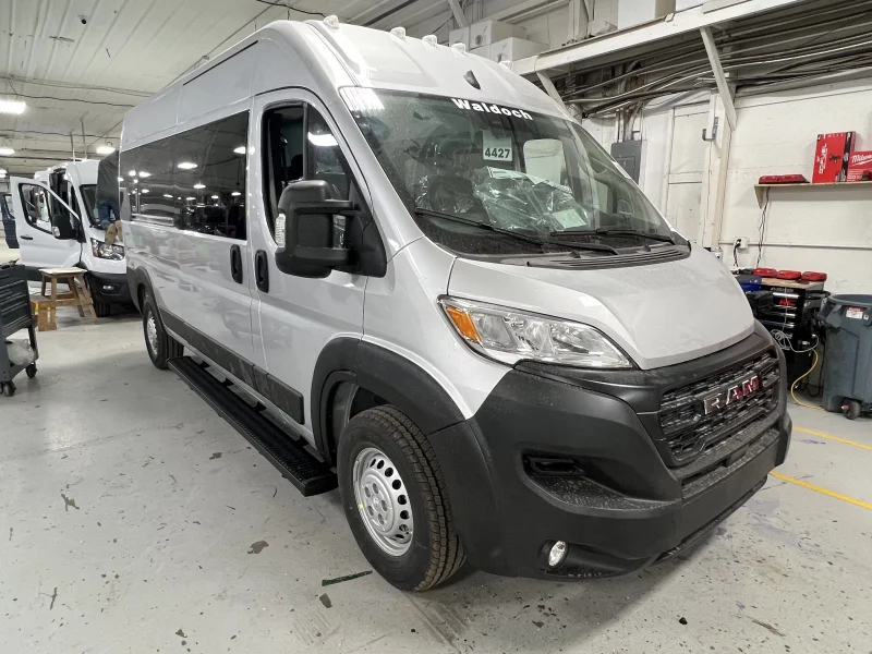 2026 Ram Promaster - 12 Passenger Shuttle - Bright Silver Metallic - Gray Seating by Waldoch Crafts