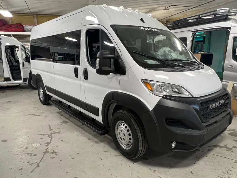 2026 Ram Promaster - 10 Passenger Shuttle - Bright White - Gray Seating by Waldoch Crafts
