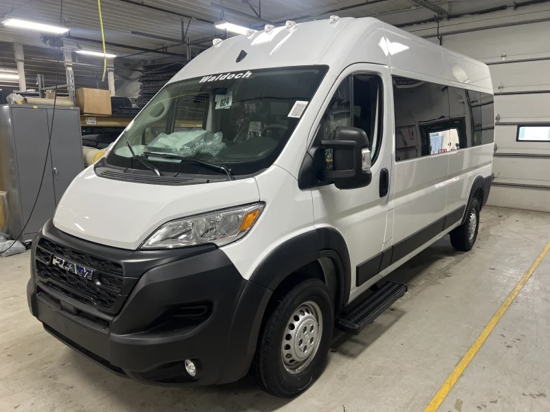 2026 Ram Promaster - 10 Passenger Shuttle - Bright White - Gray Seating by Waldoch Crafts