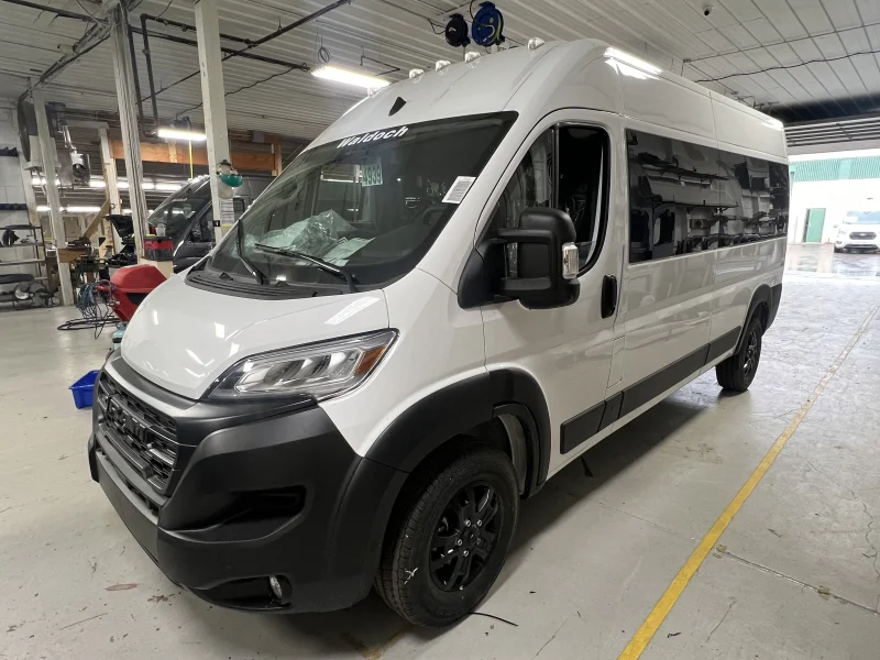 2026 Ram Promaster - 12 Passenger Shuttle - Bright White - Gray Seating by Waldoch Crafts