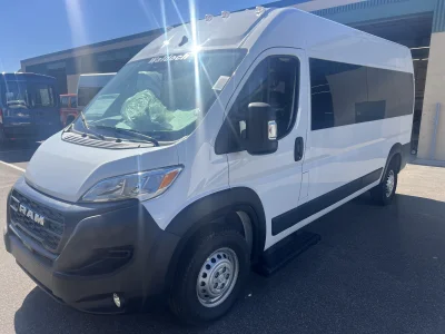 2026 RAM PROMASTER 2500 - SHUTTLE PACKAGE - BRIGHT WHITE (PW7) GRAPHITE SEATING - 2026 RAM PROMASTER SHUTTLE - Image 1 of 18
