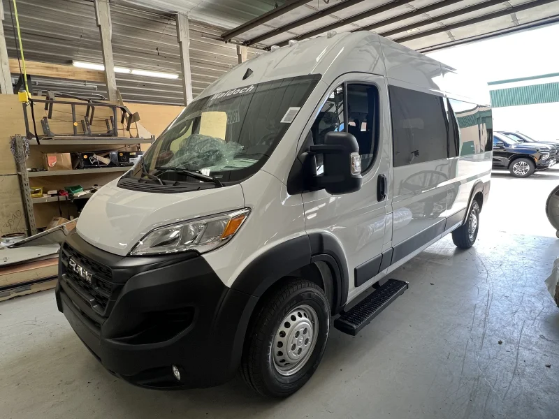 2026 Ram Promaster 2500 - 10 Passenger Shuttle Package - Bright White (PW7) - Gray Seating by Waldoch Crafts
