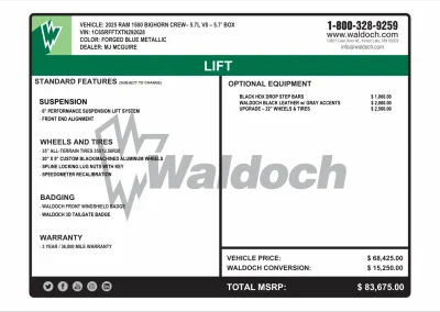 2026  RAM BIGHORN  1500  - LIFT PACKAGE - BLUE METALLIC (PCG) - 2026 RAM RAM 1500 LIFT - Image 16 of 16