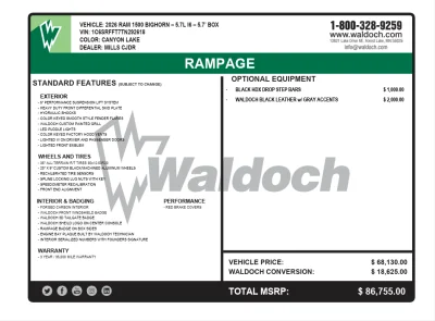 2026 RAM BIG HORN 1500 - RAMPAGE PACKAGE - CANYON LAKE (PJ7) - 2026 RAM RAM 1500 RAMPAGE - Image 23 of 23